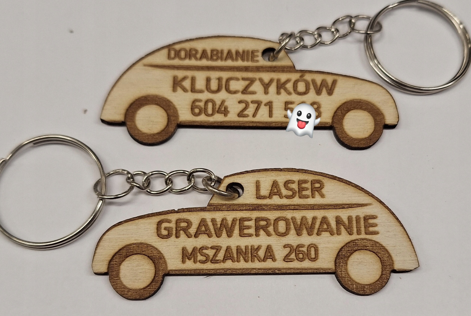 Brelok Reklamowy EKO 50 szt. drewno sklejka grawerowany laserem HIT - obrazek 2