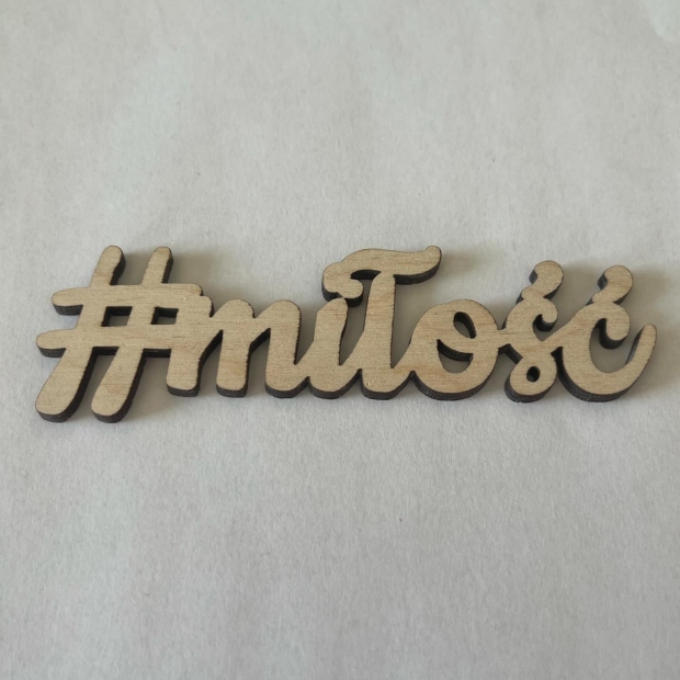 Dekor napis pik #miłość
