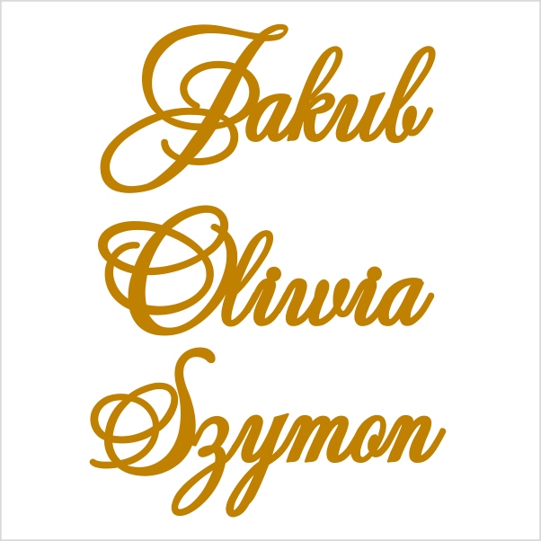 Topper dowolne imię