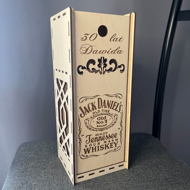 Skrzynka na alkohol Jack Daniels 1L + dowolny grawer - obrazek 2