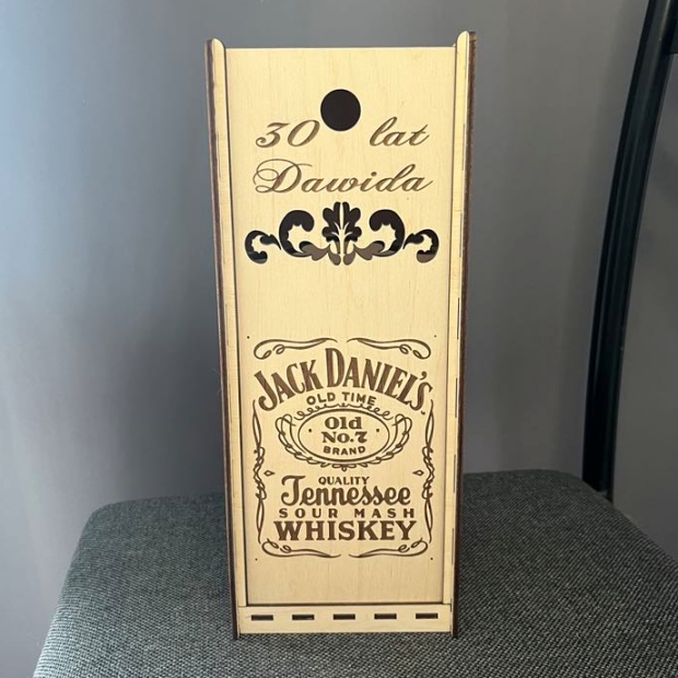 Skrzynka na alkohol Jack Daniels 1L + dowolny grawer