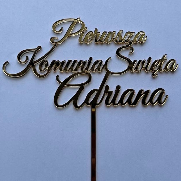 Topper: Pierwsza Komunia Święta + Imię - obrazek 3