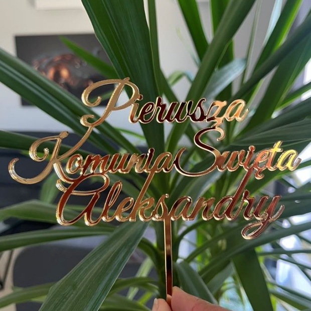 Topper: Pierwsza Komunia Święta + Imię - obrazek 4