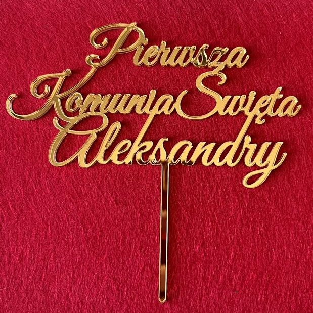 Topper: Pierwsza Komunia Święta + Imię - obrazek 5