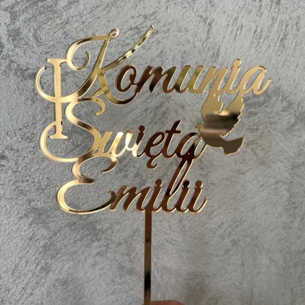 Topper: Pierwsza Komunia Święta + Imię - obrazek 4