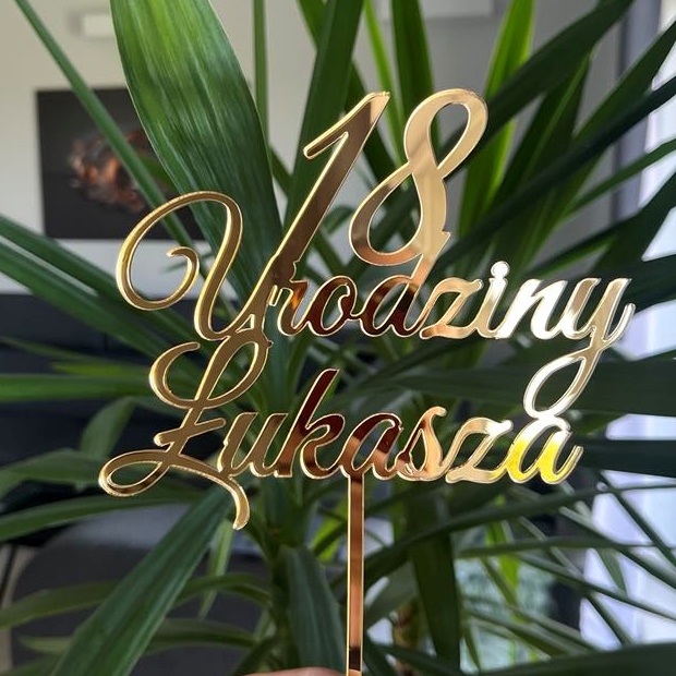 Topper: Urodziny + Wiek + Imię - obrazek 4