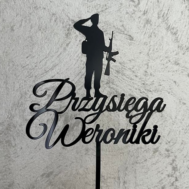 Topper: Przysięga + Imię + grafika Żołnierz