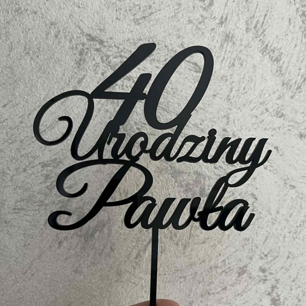 Topper: Urodziny + Wiek + Imię - obrazek 3