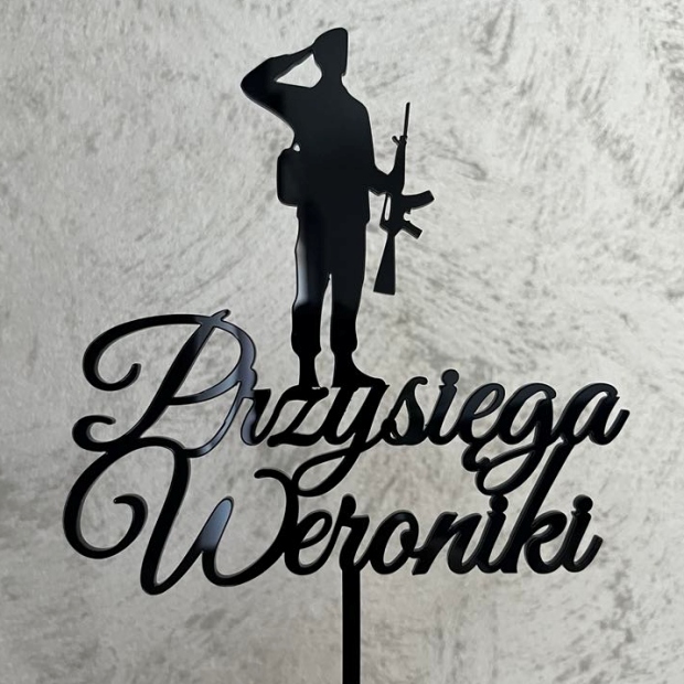 Topper: Przysięga + Imię + grafika Żołnierz - obrazek 2