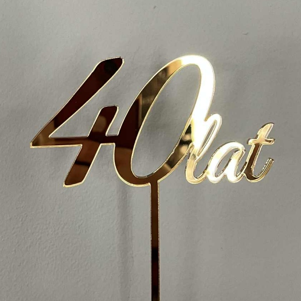 Topper: 30, 40, 50 lat - dowolna Liczba - obrazek 2