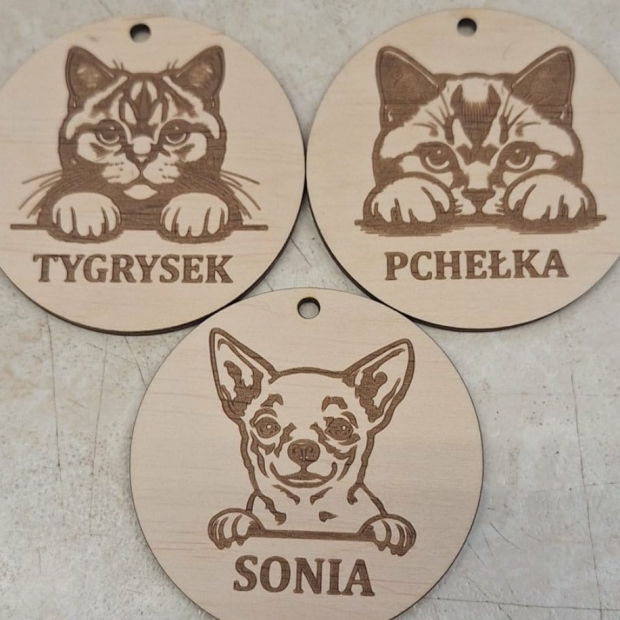 Ozdoba choinkowa: Pies, Kot + Rasa + Imię - obrazek 3