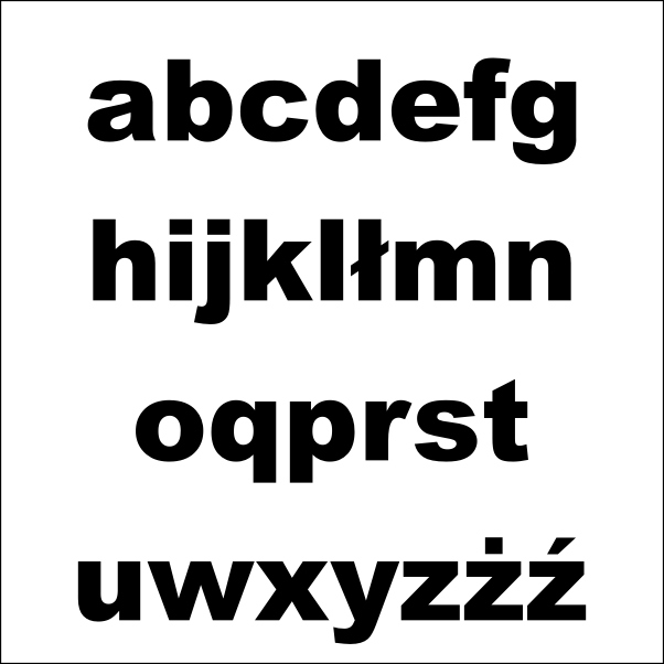 Litery, Cyfry: czcionka "Arial Black" - obrazek 4