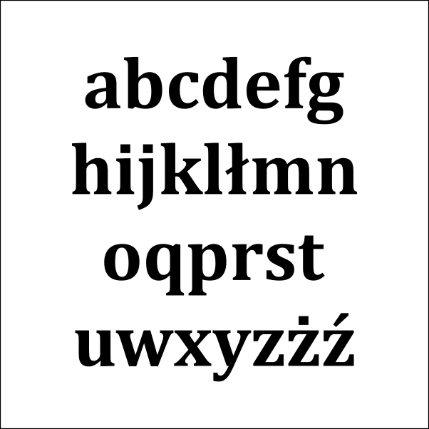 Litery, Cyfry: czcionka "Cambria" - obrazek 4