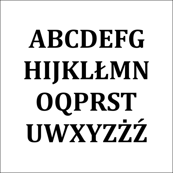 Litery, Cyfry: czcionka "Cambria" - obrazek 2