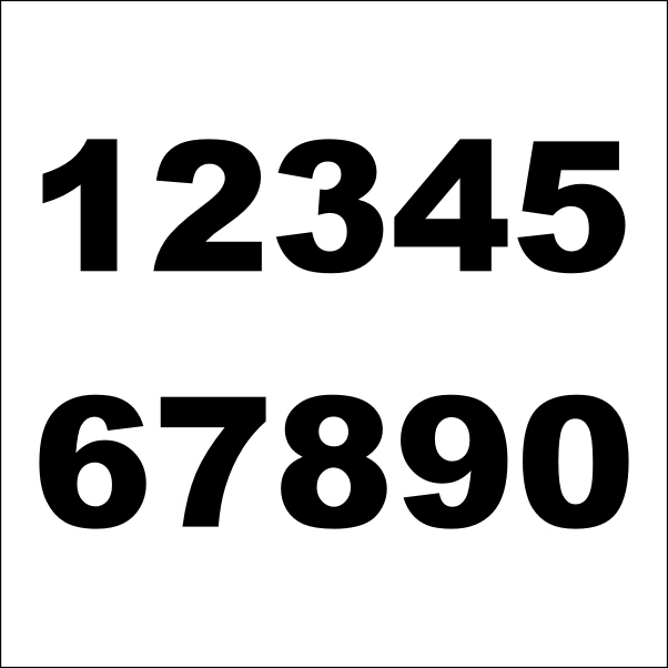 Litery, Cyfry: czcionka "Arial Black" - obrazek 3