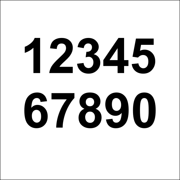 Litery, Cyfry: czcionka "Arial" - obrazek 3