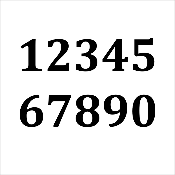 Litery, Cyfry: czcionka "Cambria" - obrazek 3